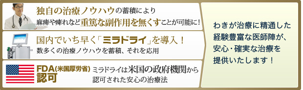 国内でいち早く「ミラドライ」を導入!米国の政府機関から認知された安心の治療法
